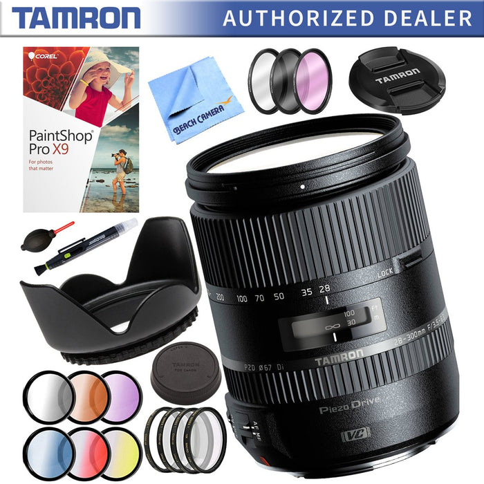 Tamron 28-300mm F/3.5-6.3 Di VC PZD Lens for Canon + 67mm Filters Kit