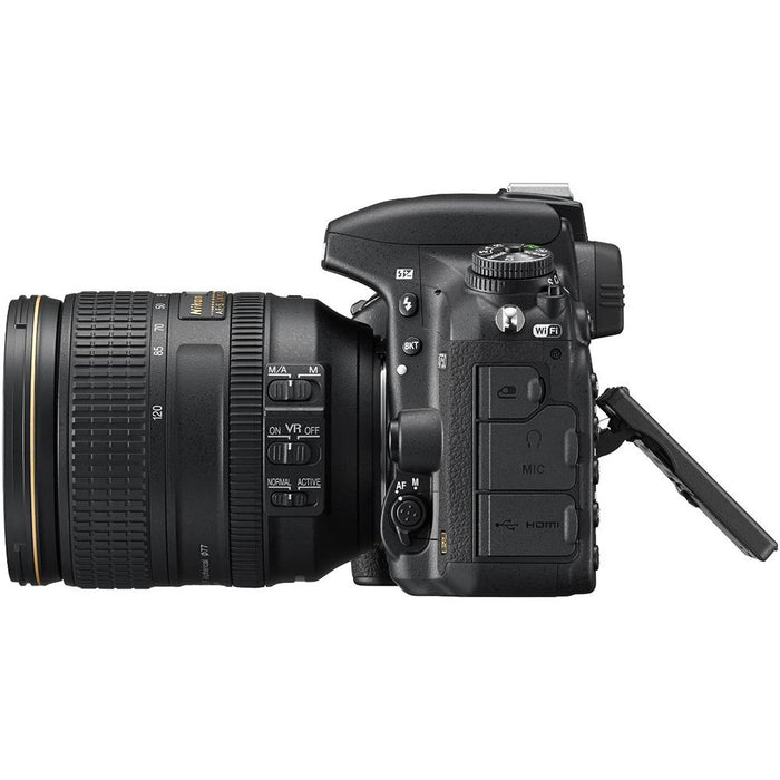 Nikon D750 DSLR Camera w/ 24-120mm VR Lens Pro Memory Triple Battery Recording Bundle