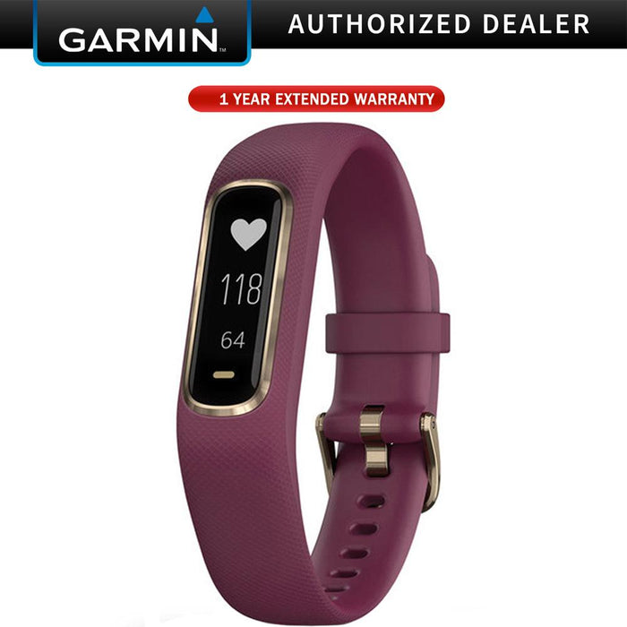 Garmin Vivosmart 4 Berry with Light Gold Hardware (S/M) + Extended Warranty