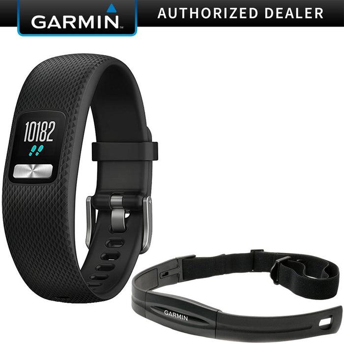 Garmin vivofit 4 Activity Tracker (Large, Black) with Heart Rate Monitor Chest Strap
