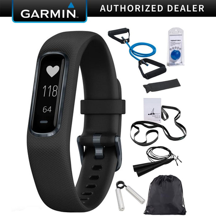 Garmin Vivosmart 4 Black with Midnight Hardware (L) + 7 Pcs Fitness Kit