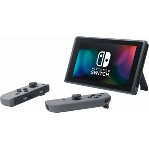 Nintendo Switch 32 GB Console with Gray Joy Con + Charging Case Bundle