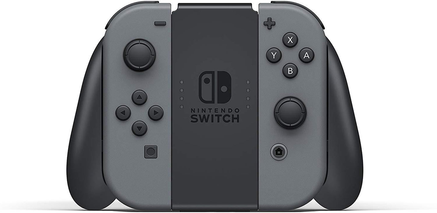 Nintendo Switch 32GB Console w/ Gray Joy Con + Mario Kart 8 and Steering Wheel Bundle