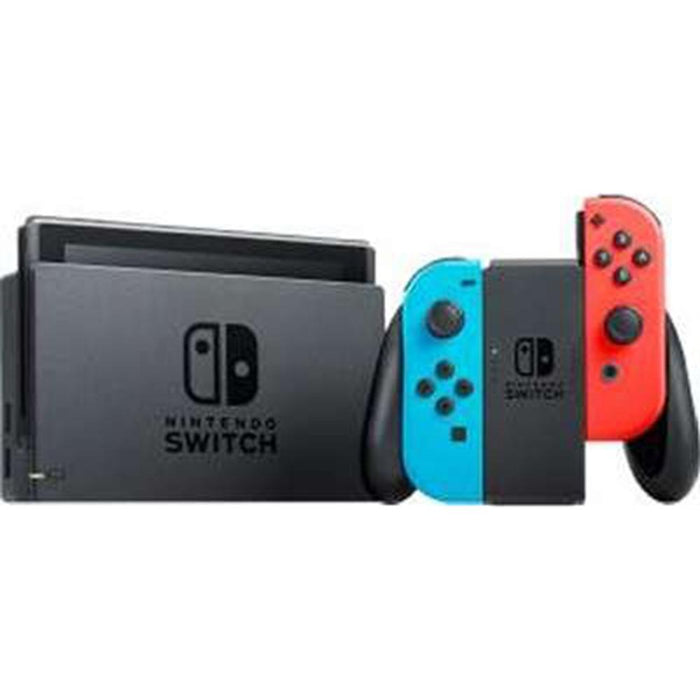Nintendo Switch 32 GB Console w/ Neon Blue & Red Joy-Con + Minecraft Bundle