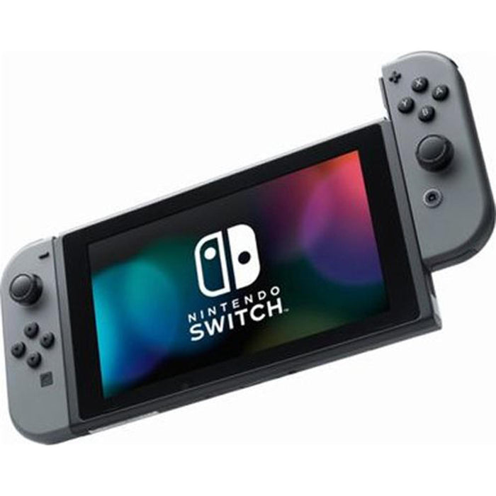 Nintendo Switch 32 GB Console w/ Gray Joy Con (HACSKAAAA) + Gaming Bundle