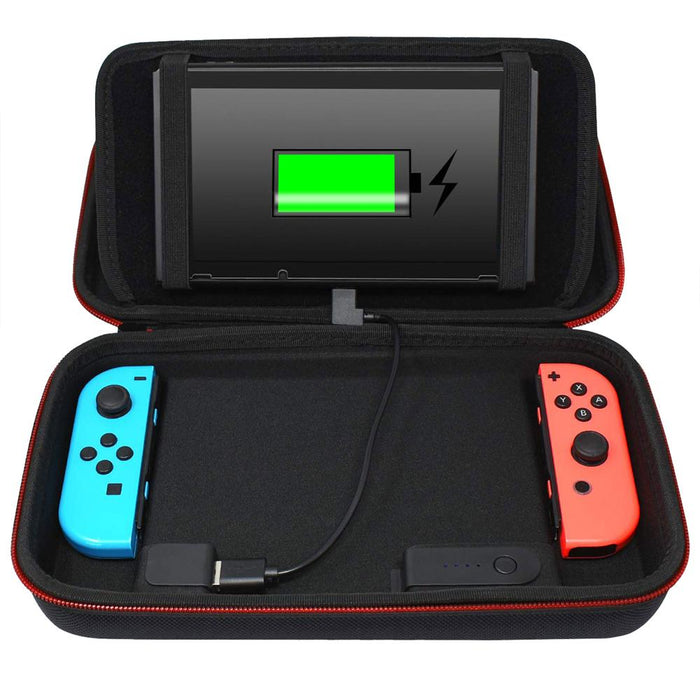 Nintendo Switch 32 GB Console w/ Neon Blue & Red Joy-Con + Charging Case Bundle