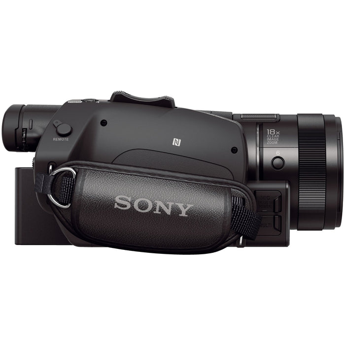 Sony FDR-AX700 4K HDR Handycam Camcorder ECM-GZ1M Gun Zoom Microphone Case 128GB Kit