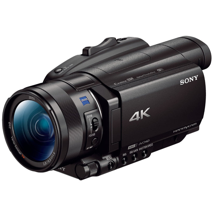 Sony FDR-AX700 4K HDR Handycam Camcorder w/ Tripod & Deco Gear Case + Microphone Kit