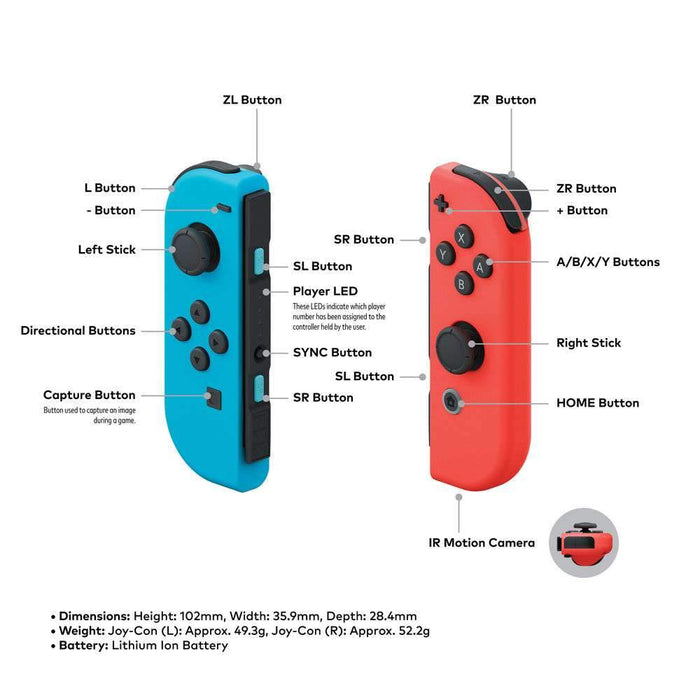 Nintendo Switch 32 GB Console, Neon Blue & Red Joy-Con + Super Mario Bundle Pack