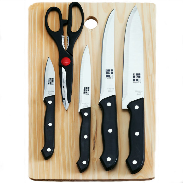 Cuisinart GR-300 Griddler Elite Grill w/ 5 Piece Stainless Steel Knife Set & Cutting Board