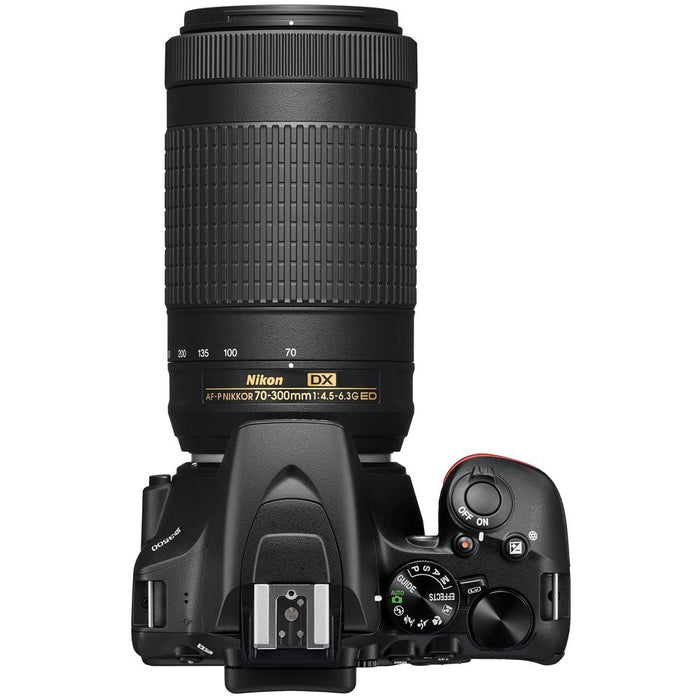 Nikon D3500 24.2MP DSLR Camera w/ (18-55mm + 70-300mm) Dual Zoom Lens - (Refurbished)