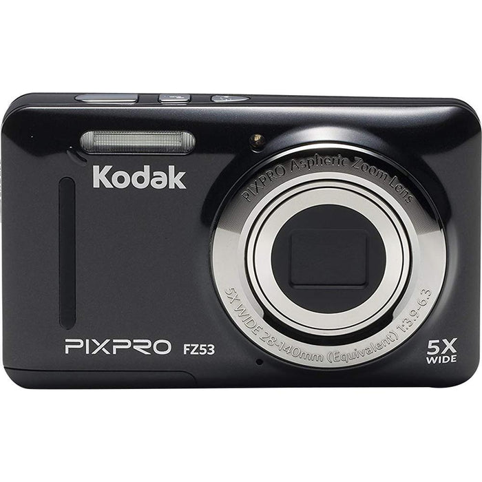 Kodak PIXPRO Friendly Zoom FZ53-BK 16MP Digital Camera w/ 5X Optical Zoom 2.7" LCD