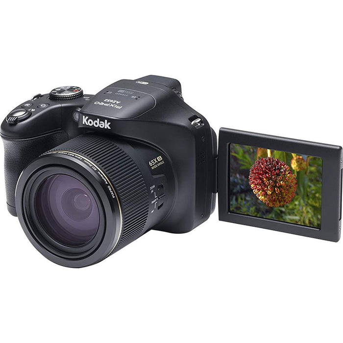 Kodak PIXPRO Astro Zoom AZ652-BK 20MP Digital Camera, 65X Optical Zoom, 3" LCD Black