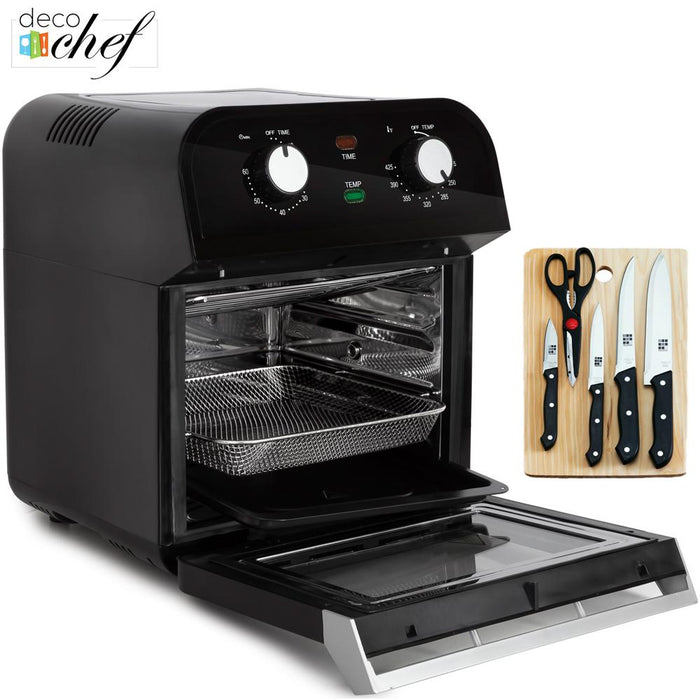 Deco Chef Extra Large  Capacity Convection Oven Airfryer + Knife Set with Cutting Board