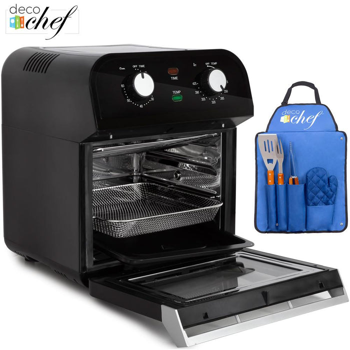 Deco Chef 12.7 QT Extra Large Capacity Convection Oven Airfryer + 3 Piece BBQ Tool Set