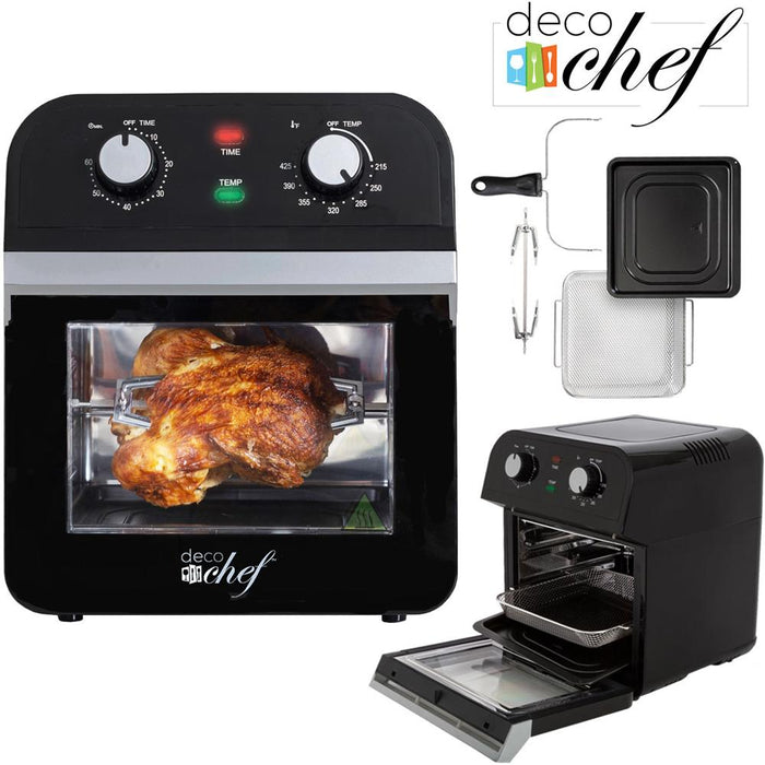 Deco Chef 12.7 QT Extra Large Capacity Convection Oven Airfryer + 3 Piece BBQ Tool Set