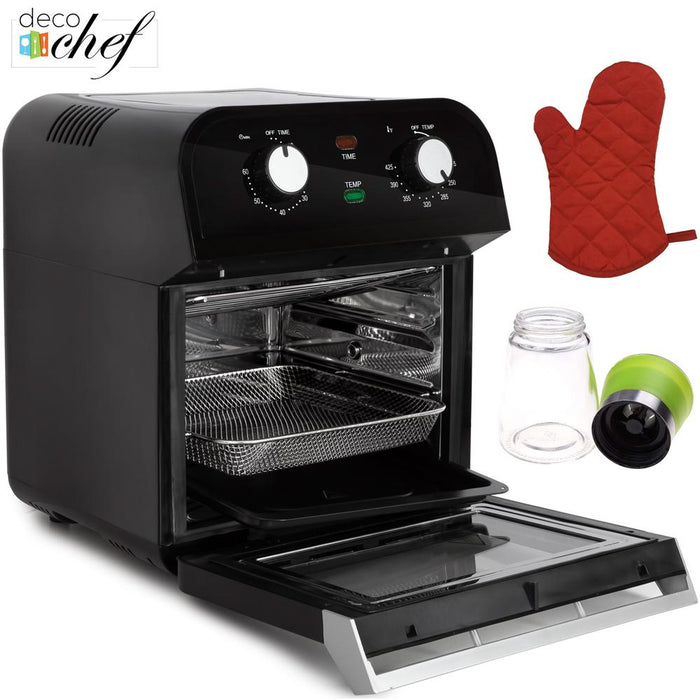 Deco Chef 12.7 QT Extra Large Capacity Convection Oven Airfryer + Oven Mitt & Salt Mill