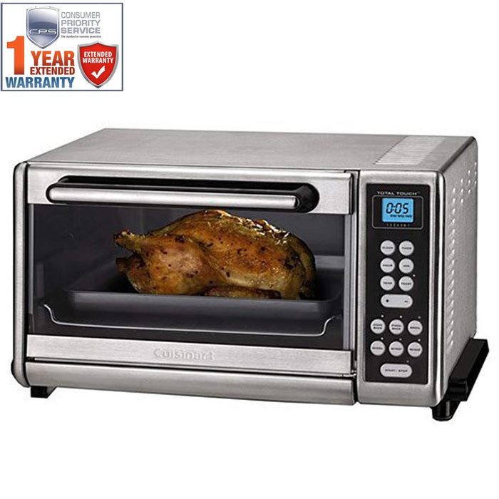 Cuisinart Toaster Oven Broiler Brushed Stainless (Refurbished) with 1 Year Extended Warran