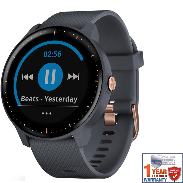 Garmin Vivoactive 3 Music GPS Smartwatch Granite Blue + 1 Year Extended Warranty