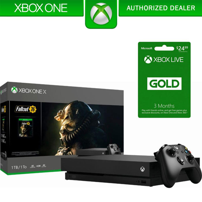 Microsoft Xbox One X 1 TB Fallout 76 Bundle with Live 3 Month Gold Membership