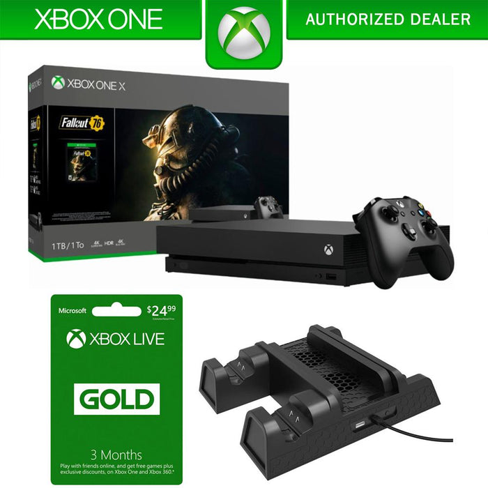 Microsoft Xbox One X 1 TB Fallout 76 Bundle + Charging Station & 3-Month Xbox Live Card