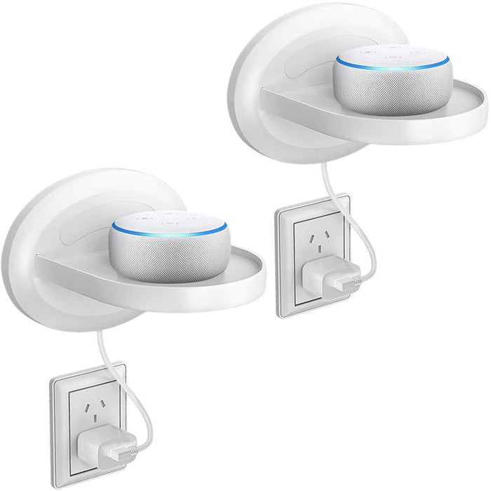 Deco Gear Wall Mount Shelf Stand for Google Home, Smart Speaker & IP cam (White)(2 Pack)