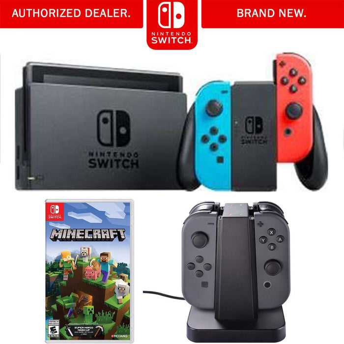 Nintendo Nintendo Switch 32 GB Console w/ Neon Blue & Red Joy-Con + Charging Dock Bundle