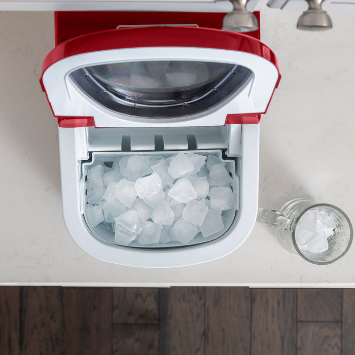 Deco Chef Red Compact Electric Ice Maker | (IMRED) | Top Load | 26 Lbs Per Day