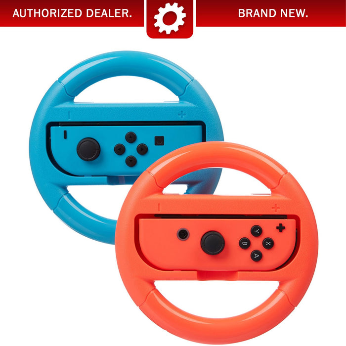 Deco Gear Steering Wheel for Nintendo Switch - Blue/Red (2 Pack)