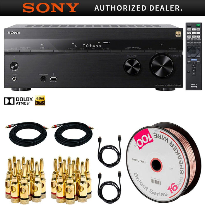 Sony STRDN1080 7.2 Channel Dolby Atmos Home Theater AV Receiver + Audio Cable Kit