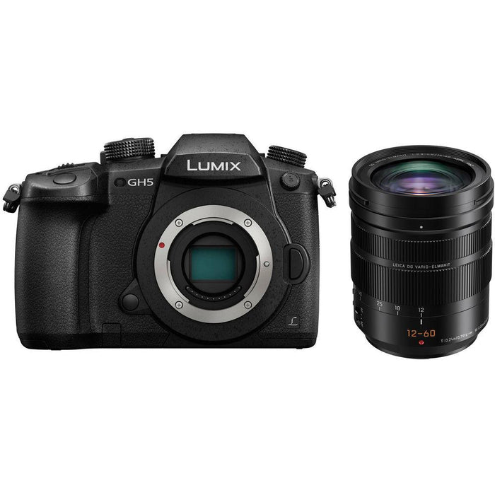 Panasonic LUMIX GH5 Mirrorless Digital Camera 12-60mm Leica Lens -Certified Refurbished