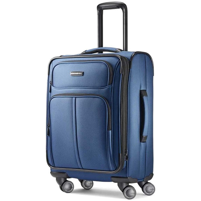 Samsonite Leverage LTE Spinner 20 Carry-On Luggage, Poseidon Blue w/ 10pc Accessory Kit