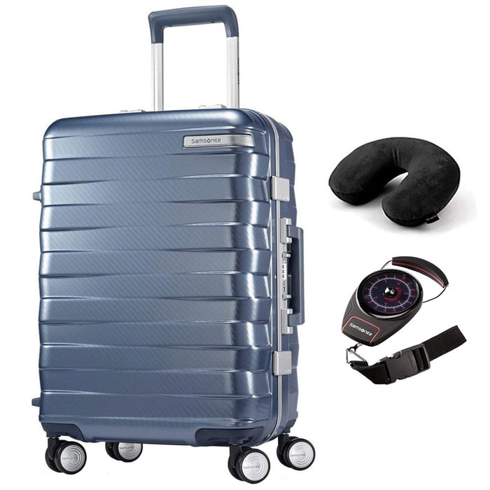 Samsonite Framelock Hardside Luggage with Spinner 25" Blue + Scale and Pillow