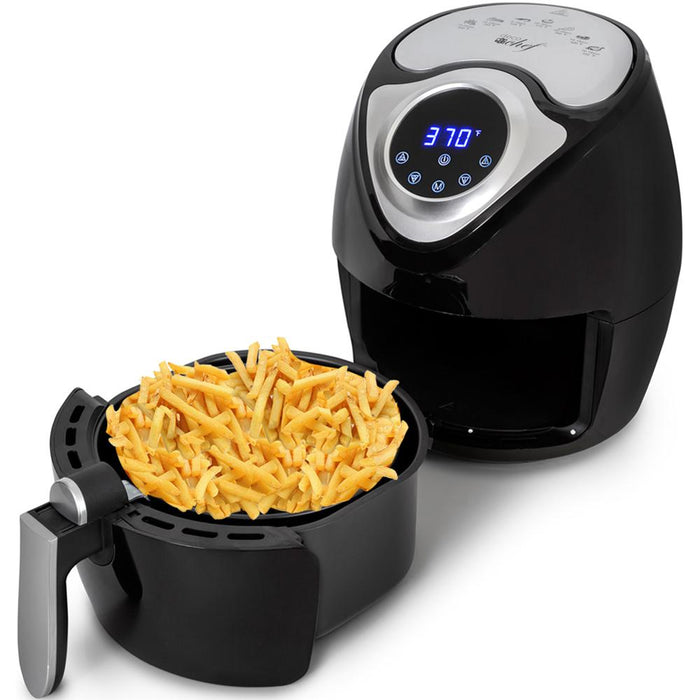 Deco Chef 3.7QT Electric Oil-Free Digital Air Fryer w/ Oven Mitt and Spice Mill