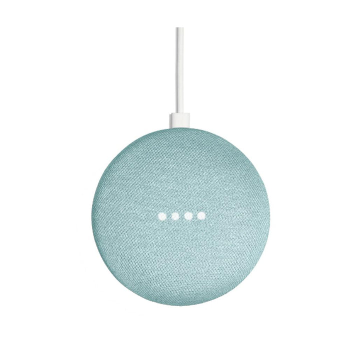 Google Home Mini Smart Speaker with Google Assistant Aqua + Smart Speaker White