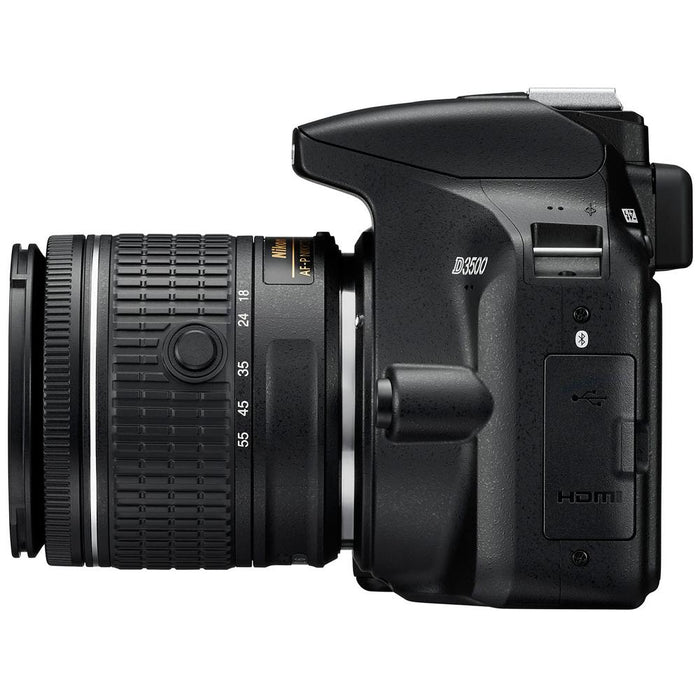 Nikon D3500 DSLR Camera w/ 18-55mm & 70-300mm Zoom Lens Refurbished w/ 16GB Bundle