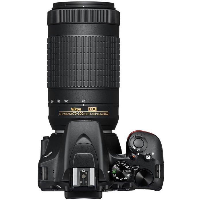 Nikon D3500 DSLR Camera w/ 18-55mm & 70-300mm Zoom Lens Refurbished w/ 16GB Bundle