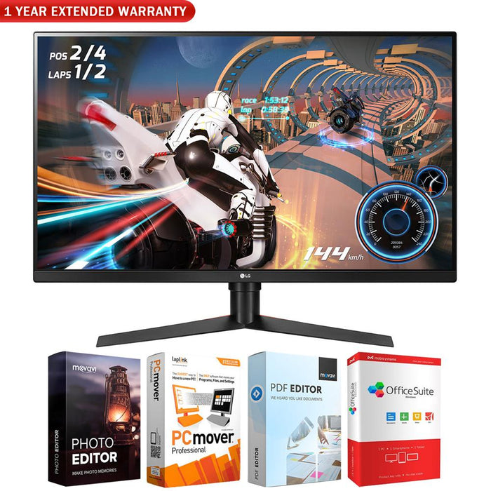 LG 32" 2560x1440 QHD 144Hz G Sync Gaming Monitor w/ Software + Warranty Bundle