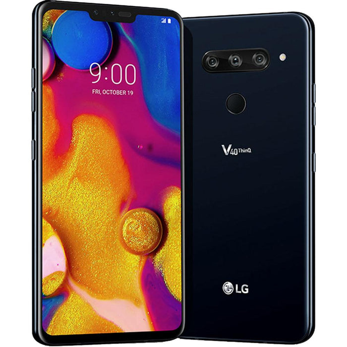 LG V40 ThinQ  Smartphone - Black  - Open Box