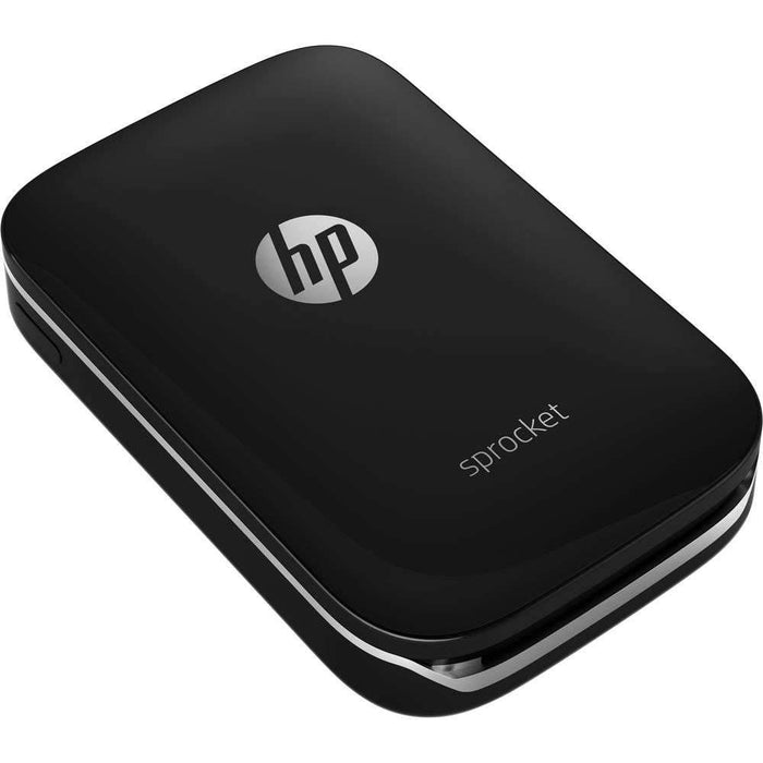 Hewlett Packard Sprocket Portable Photo Printer, X7N08A, Black - (Certified Refurbished)