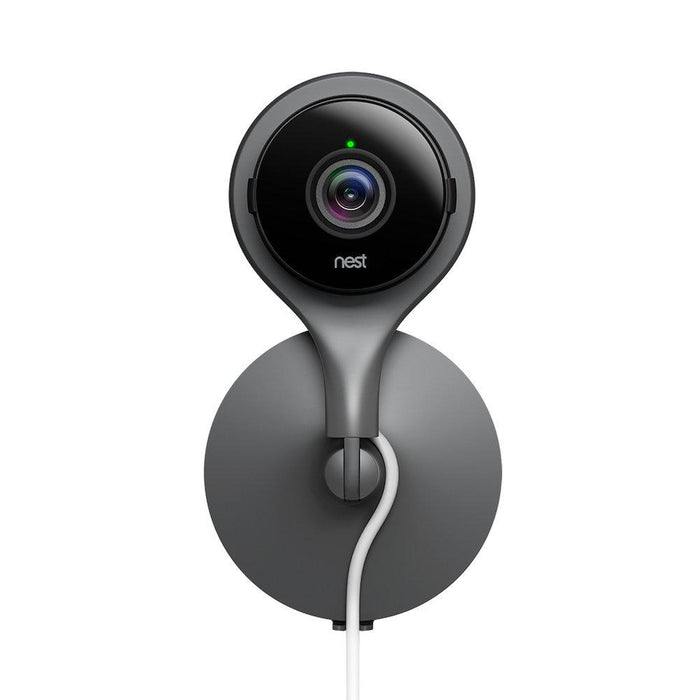 Google Nest Cam Indoor Security Camera + Mini Smart Speaker with Google Assistant Aqua