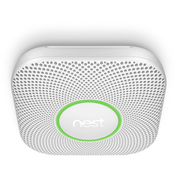 Google Nest Protect Smoke and CO Alarm Battery 3-Pack White + Mini Speaker Charcoal