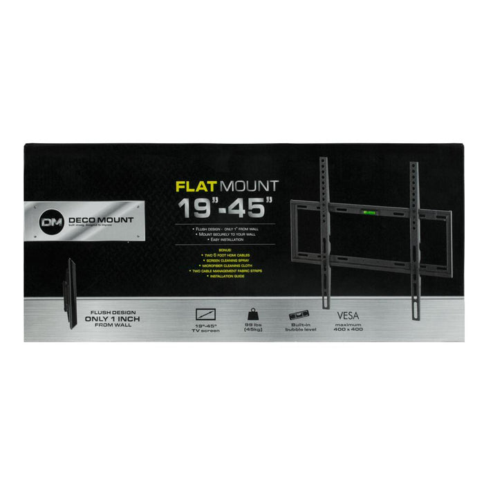Muscle Mount SUMMIT-V Slim Flat Wall Mount Kit Ultimate Bundle for 45-90 inch TVs