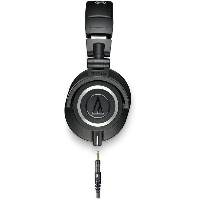 Audio-Technica ATH-M50X Professional Studio Headphones (Black) + Warranty Bundle
