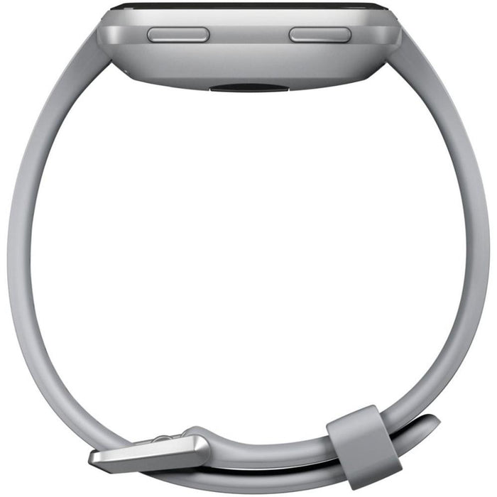 Fitbit Versa Smartwatch, Small & Large Bands Included, Gray/Silver