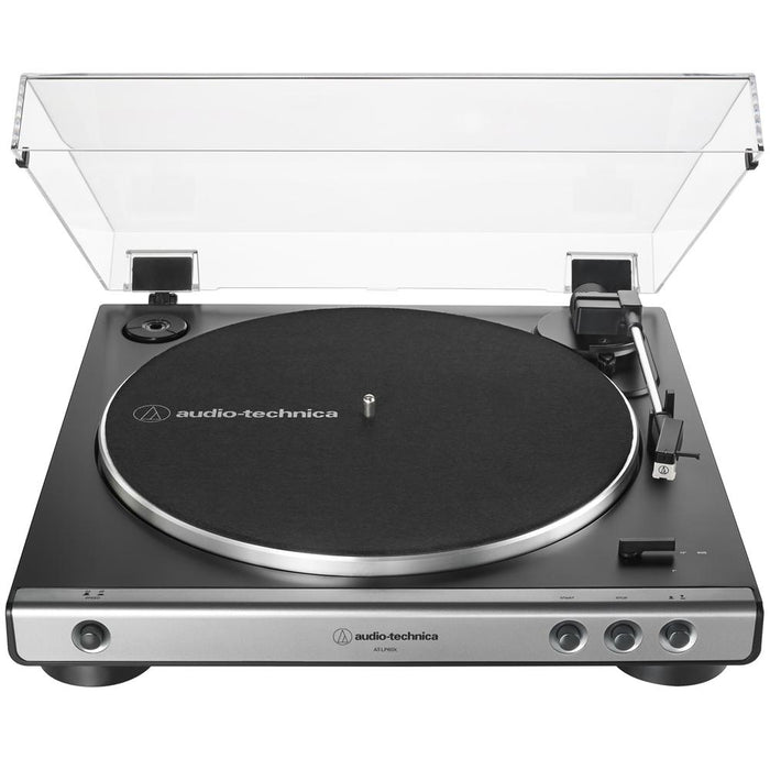Audio-Technica AT-LP60X Fully Automatic Turntable - Gunmetal Black w/ Audio Immersion Bundle