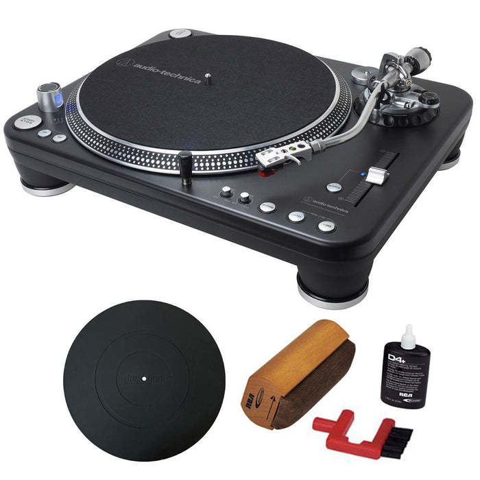 Audio-Technica Direct-Drive Professional DJ Turntable Black + Essentials Bundle
