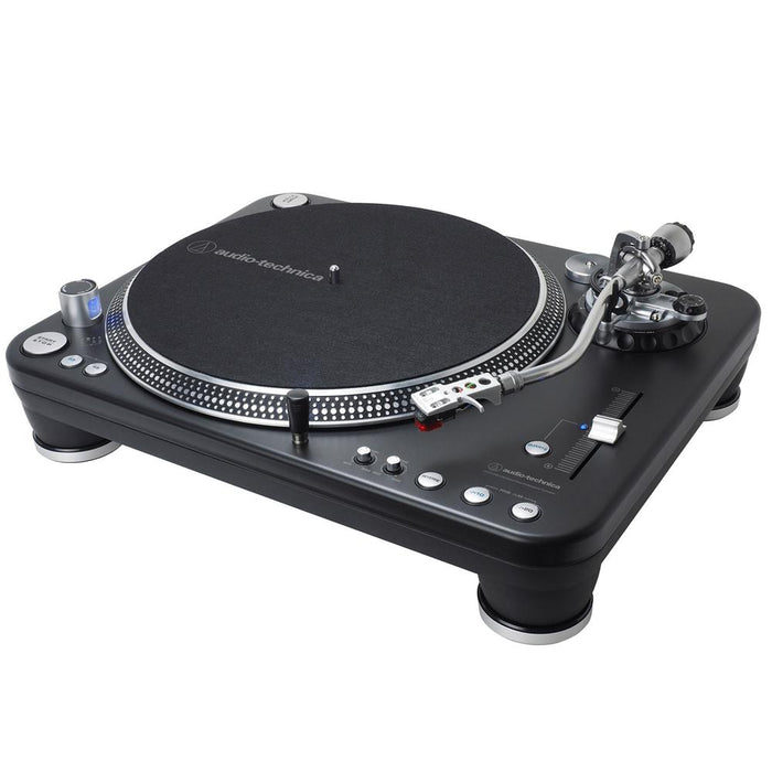 Audio-Technica Direct-Drive Professional DJ Turntable Black + Essentials Bundle