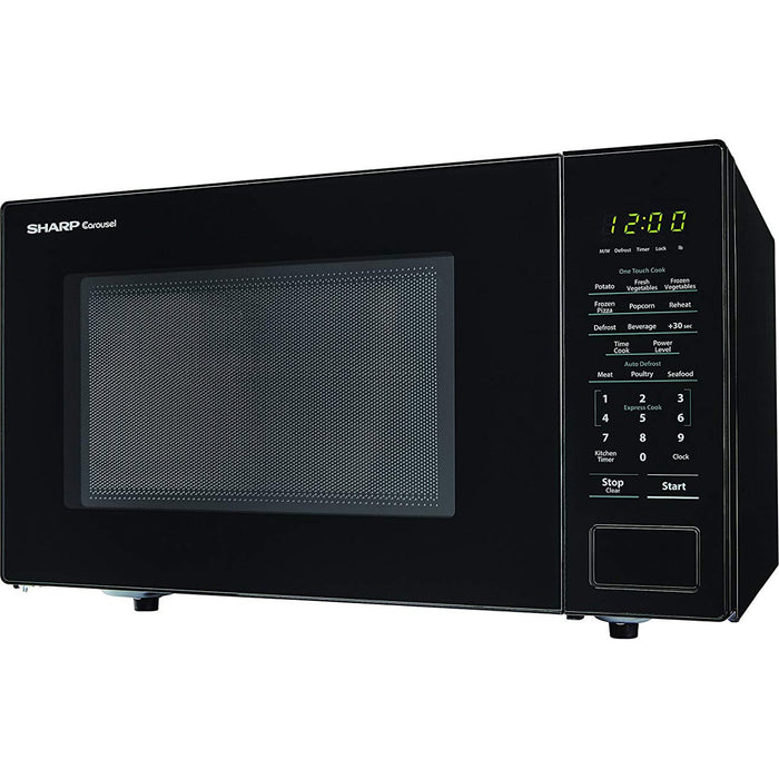 Sharp 1.1 cu ft 1000w touch microwave 11.25  turntable Bezel-less Design