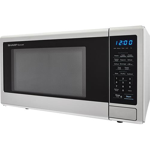 Sharp 1.1 cu ft 1000w touch microwave 11.25  turntable Blue LED Display